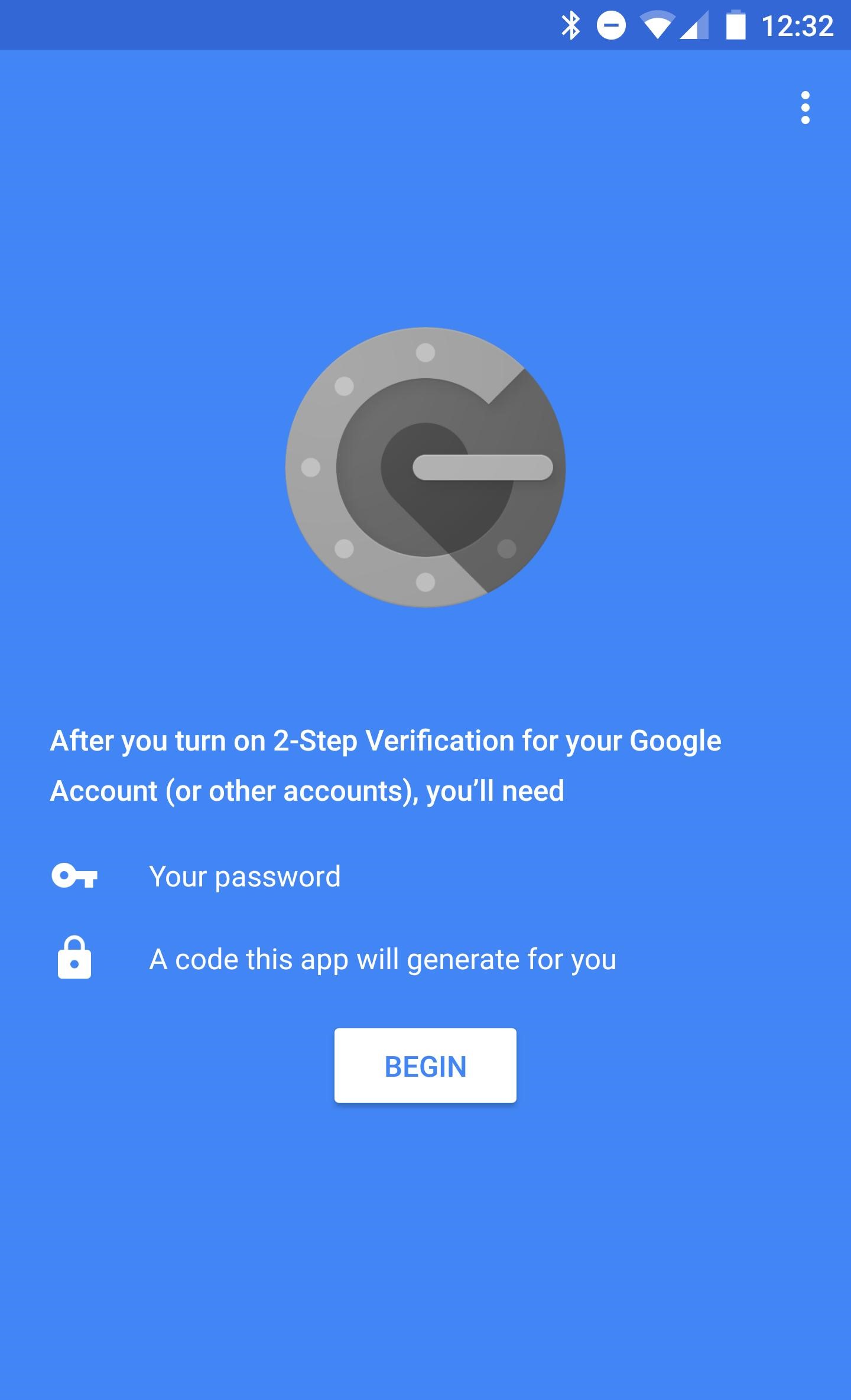 Figure 5: Google Authenticator application